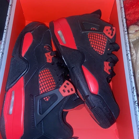 Jordan 4 retros red and black